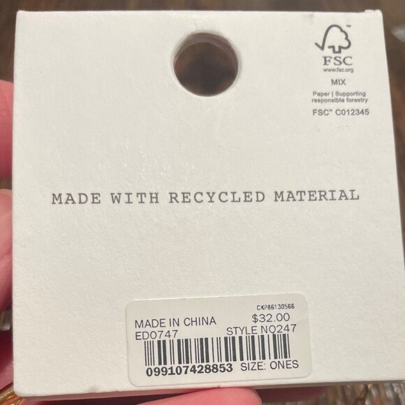 Madewell Vintage Gold Two-Pack Cuff Chain Anklet Set Plated Recycled Brass NQ247 - Picture 4 of 7